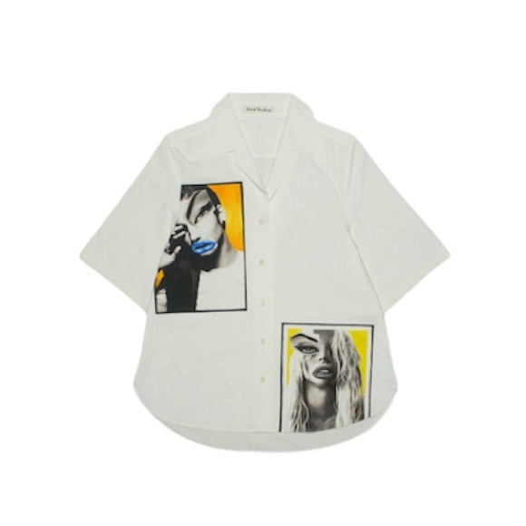 Acne Studios Albion Portrait Printed Short Sleeve
Shirt PSS15 WMNS Size 36 New - Picture 1 of 8